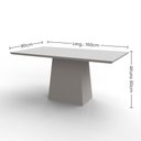 Ver imagem 4 de Conjunto Jasmin 1,60M com 6 Cadeiras Caroline Th Móveis Ype I Preto I Wd26