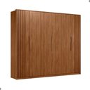 Ver imagem 4 de Guarda Roupa Casal Vera 6 Portas de Bater 6 Gavetas MDP Ripado Nogueira Touch Demóbile