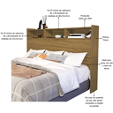 Ver imagem 3 de Cabeceira Box 140 Casal para Quarto com Prateleira Melissa Nature