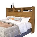 Ver imagem 5 de Cabeceira Box 140 Casal para Quarto com Prateleira Melissa Nature