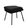 Poltrona Womb Chair com Puff Base Preta Linho Preto - 4