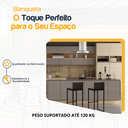 Ver imagem 3 de Kit 2 Bancos Quadrado Junco Argila para Bancada Alta Cozinha Área Gourmet Bistrô Piscina Bar