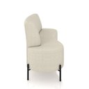 Ver imagem 6 de Sofá Living Decorativo 2 Lugares 1,35m Katara Pés de Ferro Bouclê Off White G33 - Gran Belo