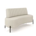 Ver imagem 5 de Sofá Living Decorativo 2 Lugares 1,35m Katara Pés de Ferro Bouclê Off White G33 - Gran Belo