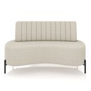 Ver imagem 2 de Sofá Living Decorativo 2 Lugares 1,35m Katara Pés de Ferro Bouclê Off White G33 - Gran Belo