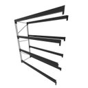 Ver imagem 1 de Mini Porta Pallet 200 kg por Nivel Continuação com 4 Niveis Preto sem MDF