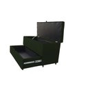Ver imagem 1 de Recamier Puff Baú Sapateira e Gaveta 90 Cm para Cama de Solteiro - Verde