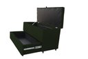 Ver imagem 1 de Recamier Puff Baú Sapateira e Gaveta 90 Cm para Cama de Solteiro - Verde