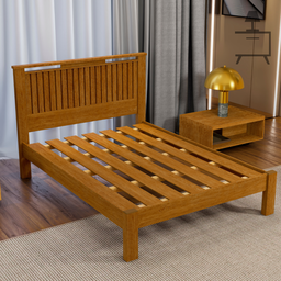 Cama Casal Ripada Alaska P/colchão 1.88x1.38:naturale - 2