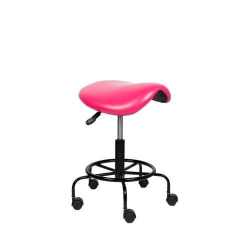 Cadeira Mocho Sela Semi Sentado Rosa Dentista Tatuador Estetica Manicure Odontologia Consultorio