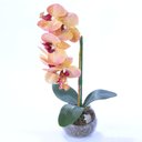 Ver imagem 3 de Arranjo de Orquídea Artificial Laranja Pequenina Sol
