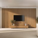 Ver imagem 1 de Rack com Painel Liso TV até 86 Polegadas Planejado 400x250cm Aruá CabeCasa MadeiraOriginals Marrom Jatobá