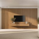 Ver imagem 3 de Rack com Painel Liso TV até 86 Polegadas Planejado 400x250cm Aruá CabeCasa MadeiraOriginals Marrom Jatobá
