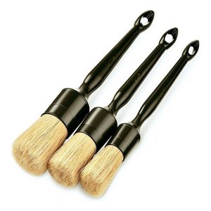 Kit 3 Pinceis Detalhamento Automotivo Limpeza Parte Externa