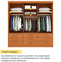 Ver imagem 5 de Guarda Roupa Chicago 3 Portas 9 Gavetas - Móveis Tcil