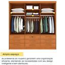 Ver imagem 5 de Guarda Roupa Chicago 3 Portas 9 Gavetas - Móveis Tcil
