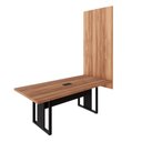 Ver imagem 2 de Mesa de Reunião Design Industrial 2,00 m com Caixa de Tomadas e Painel para TV F5 Office