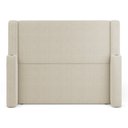 Ver imagem 1 de Cabeceira Estofada Duetto para Cama Box King 195cm com Porta Copo Bouclê Bege - Desk Design