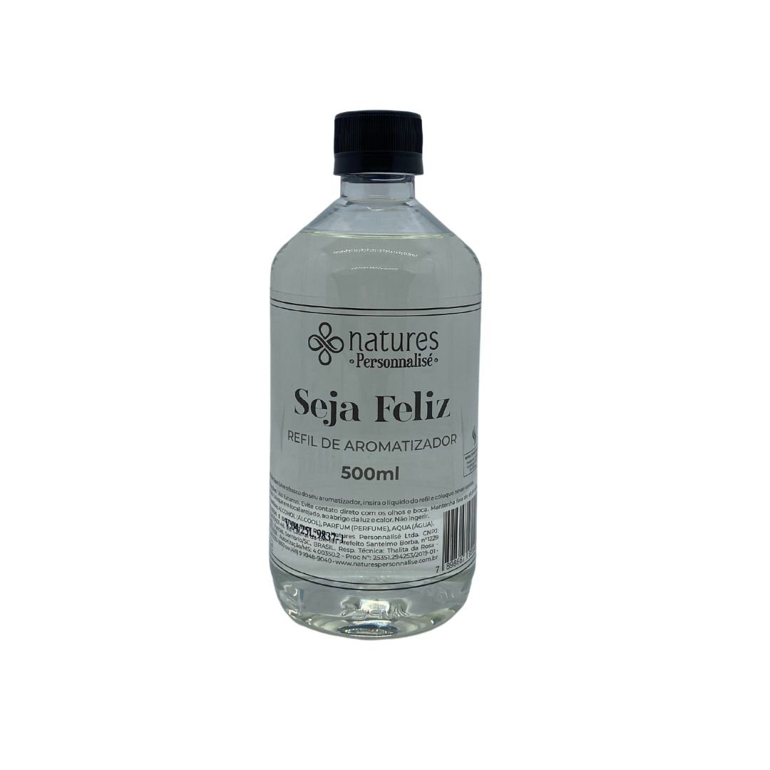 Refil Aromatizador de Ambiente Seja Feliz - 500ml Natures Personnalisé - 2