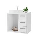 Ver imagem 5 de Cj Gabinete Banheiro com Cuba e Espelho Turin 60 C/ Vidro Br