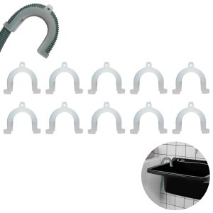 Suporte Curva Para Mangueira Saída Água Máquina De Lavar Universal | Ledmang | Kit 10 Un