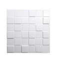 Ver imagem 2 de Kit 25 Placas Revestimento de Parede PVC 3d Alto Relevo Pixels Branco
