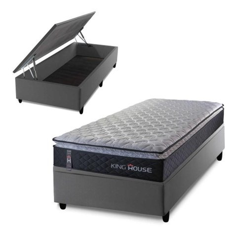Cama Box Baú Solteiro 88x188 Dakota Espuma D33 King House