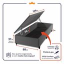 Ver imagem 3 de Cama Box Baú Solteiro 88x188 Dakota Espuma D33 King House
