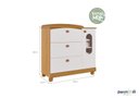 Ver imagem 6 de Cômoda Infantil 3 Gavetas 1 Porta Quarto Criança Multiuso Enxoval do Bebê 100% Mdf Cor Branco/nature