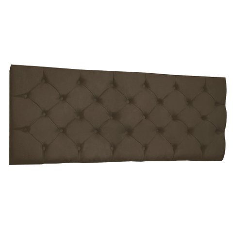 Cabeceira Painel Capitonê Solteiro 0,90m Jade Suede - Pallazio - Marrom