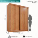 Ver imagem 5 de Guarda Roupa Casal 2 Portas de Correr 3 Gavetas Portugal sem Espelho - Mais Móveis