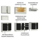 Ver imagem 3 de Cozinha Completa Armário Balcão Branco/Preto Madesa