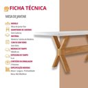 Ver imagem 4 de Mesa para Sala de Jantar Star 180cm Tampo Canto Moeda Vidro Cinamomo Imbua/ Laqueado Off