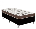 Ver imagem 1 de Cama Box Solteiro Suede Preto + Colchão Solteiro Suede Marrom Espuma 88x188x55