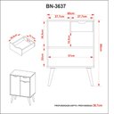Ver imagem 4 de Gabinete para Banheiro com 2 Portas e Pés Estilo Retrô 80 Cm Cor:amêndoa