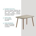 Ver imagem 3 de Mesa de Jantar 4 Lug Retangular 1,2m Stellar Carraro Pet Ros