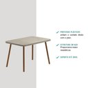 Ver imagem 4 de Mesa de Jantar 4 Lug Retangular 1,2m Stellar Carraro Pet Ros