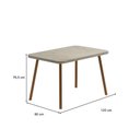 Ver imagem 2 de Mesa de Jantar 4 Lug Retangular 1,2m Stellar Carraro Pet Ros