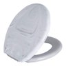 Assento Sanitário Soft Astra Oval Branco Marmorizado - 1