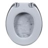 Assento Sanitário Soft Astra Oval Branco Marmorizado - 2