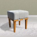 Ver imagem 4 de Puff para Sala de Estar Quadrado Apolo Linho Cinza Sanna Decor