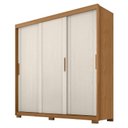 Ver imagem 1 de Guarda Roupa Casal Confort 3 Portas 4 Gavetas Cinamomo Areia Fosco - Zanzini
