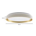 Ver imagem 3 de Plafon LED Sobrepor Yael Redondo 36W Dourado c/ Branco 3 Cores de Luz Luminatti ST3357