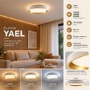 Ver imagem 4 de Plafon LED Sobrepor Yael Redondo 36W Dourado c/ Branco 3 Cores de Luz Luminatti ST3357