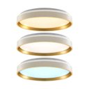 Ver imagem 5 de Plafon LED Sobrepor Yael Redondo 36W Dourado c/ Branco 3 Cores de Luz Luminatti ST3357