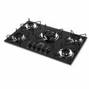 Ver imagem 1 de Cooktop 5 Bocas Tripla Chama 3,1KW com Vidro Temperado Base Inox Clarice