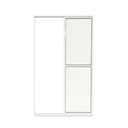 Ver imagem 2 de Porta Sacada 2 Folhas Móveis Aluminio Branco C/ Trinco 2,10x1,50