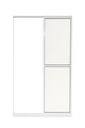 Ver imagem 2 de Porta Sacada 2 Folhas Móveis Aluminio Branco C/ Trinco 2,10x1,50
