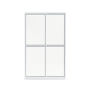 Porta Sacada 2 Folhas Móveis Aluminio Branco C/ Trinco 2,10x1,50