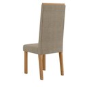 Ver imagem 3 de Kit 2 Cadeiras Nice com Espaldar – Tecido Veludo Suede, Pés em Mdf com Sapatilhas Plásticas Mel/